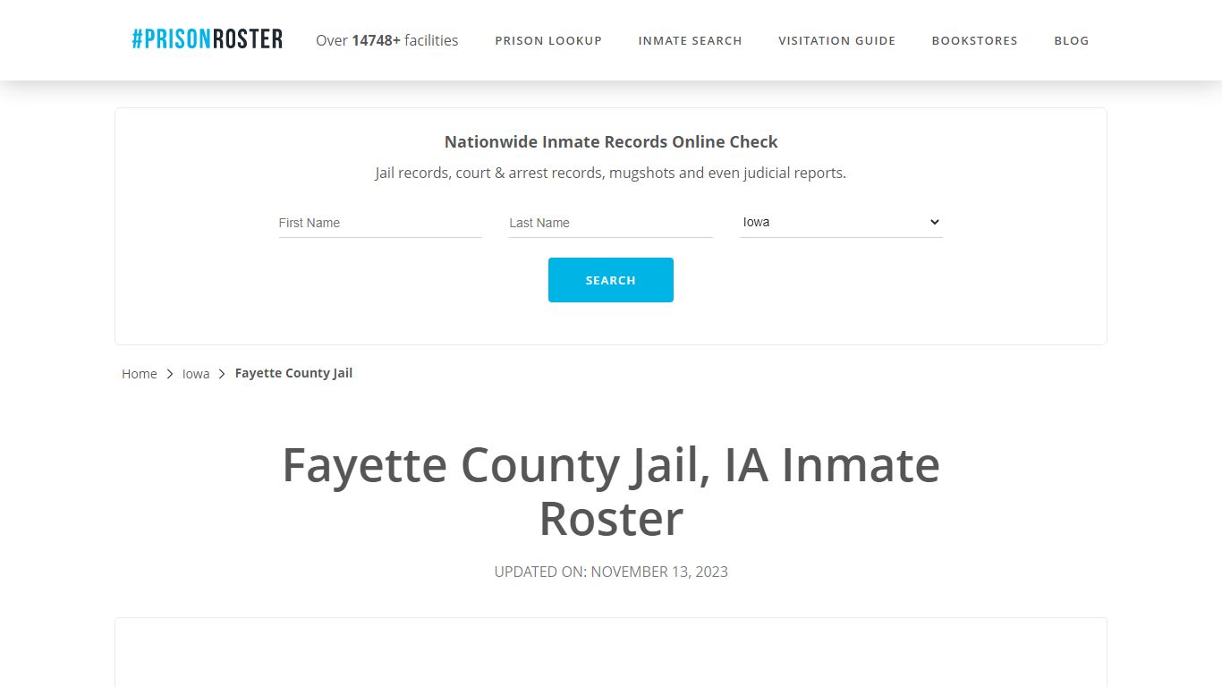 Fayette County Jail, IA Inmate Roster - Prisonroster
